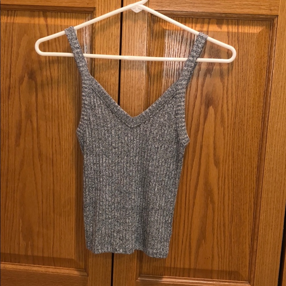 Gray speckled winter tank